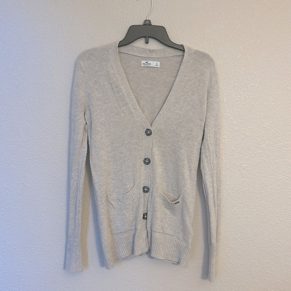 Gently used tan cardigan from Hollister size small. - Picture 1 of 6